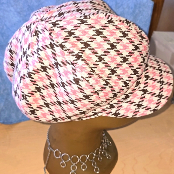 RARE VINTAGE Pink,brown&white one size Apple Hat - Picture 3 of 7